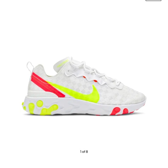 [Nike] React Element 55 'Checkered White
Crimson Volt' - Picture 1 of 5